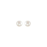 14K Yellow Cultured White Freshwater Pearl Earrings